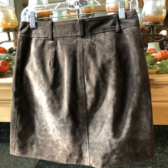 Ann Taylor suede leather mini skirt vintage - Picture 8 of 14